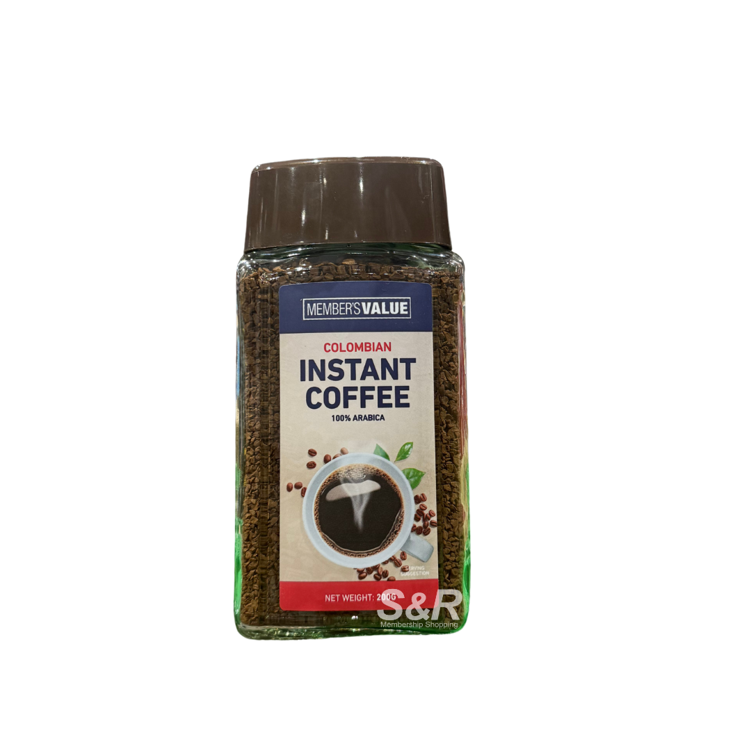 Member's Value 100% Colombian Regular Instant Coffee 200g Member's Value 100% Colombian Regular Instant Coffee 200g